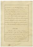 President John Tyler Signed Treaty of Peru -- Tyler's Signature Here on 12 January 1843 Ratifies the 1841 Treaty